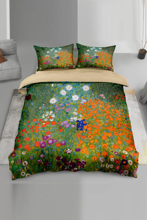 Klimt Flower Garden Duvet Cover Set