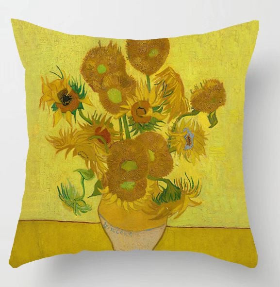 Van Gogh Sunflowers Cushion Cover